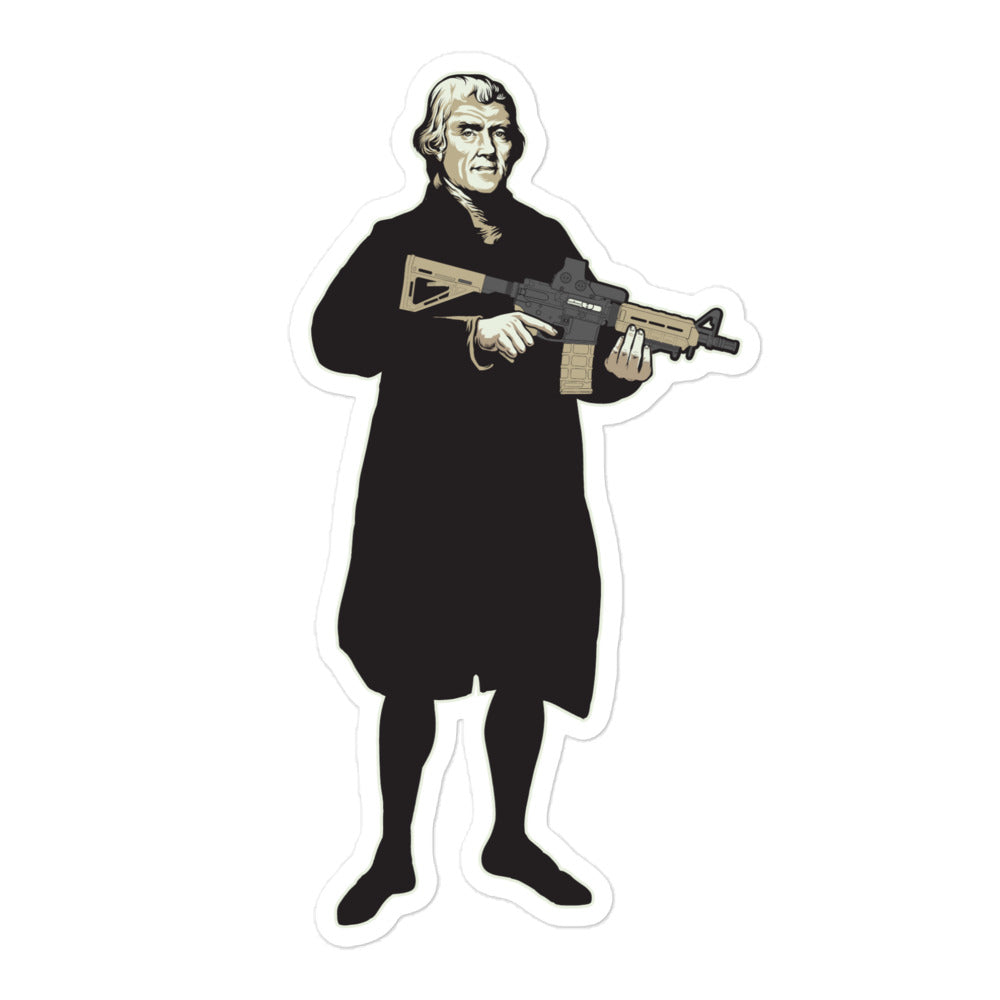 Thomas Jefferson with a Carbine Sticker