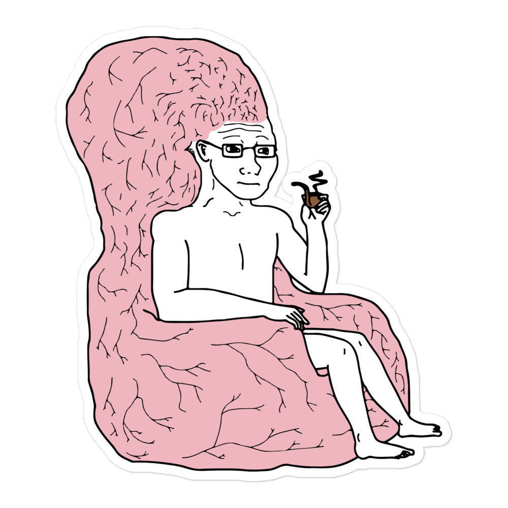 Brainchair Wojak Sticker