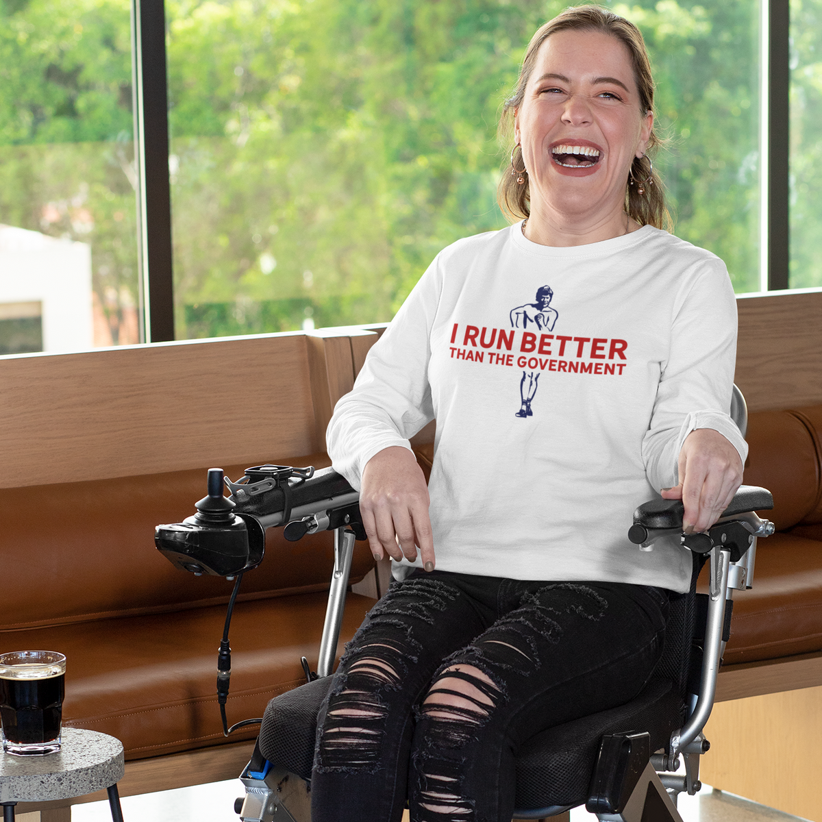 I Run Better Than the Government Unisex Long Sleeve Tee