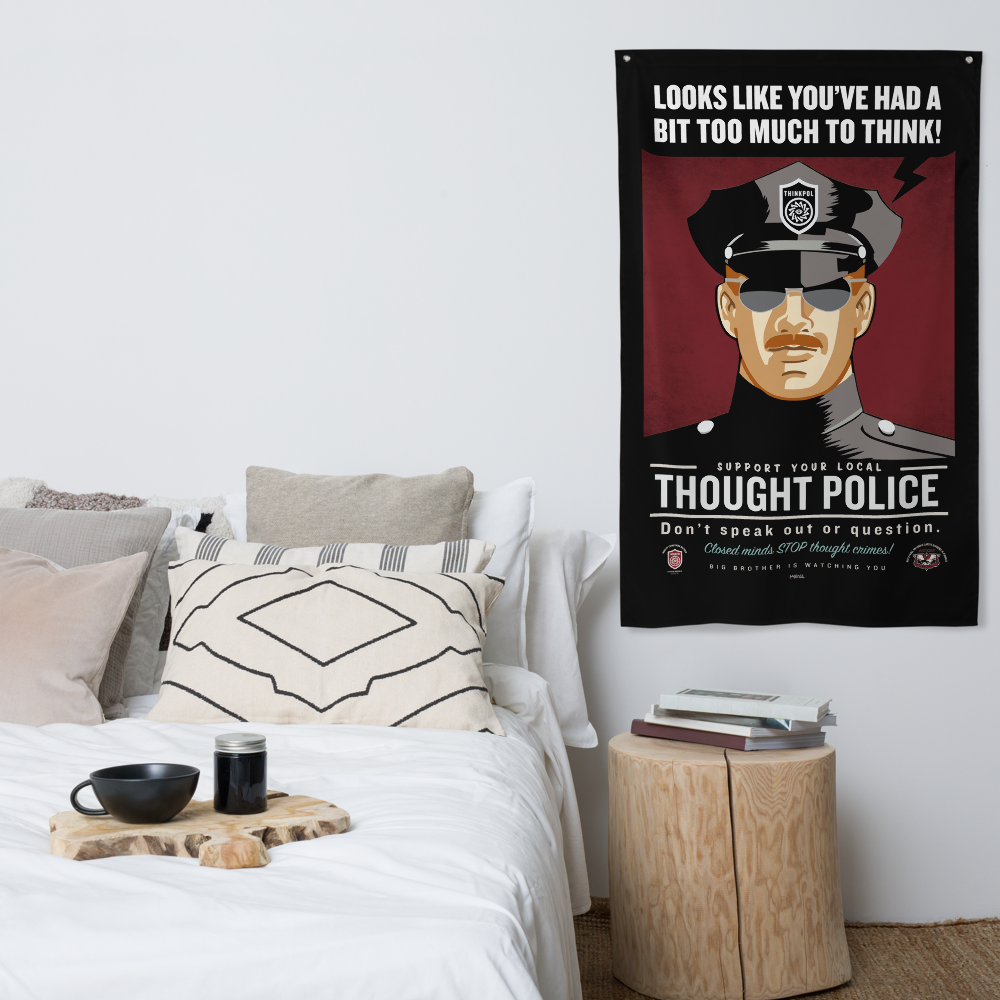 Thought Police Wall Flag