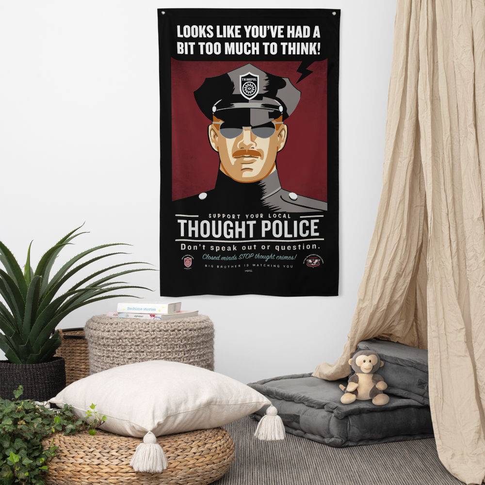 Thought Police Wall Flag