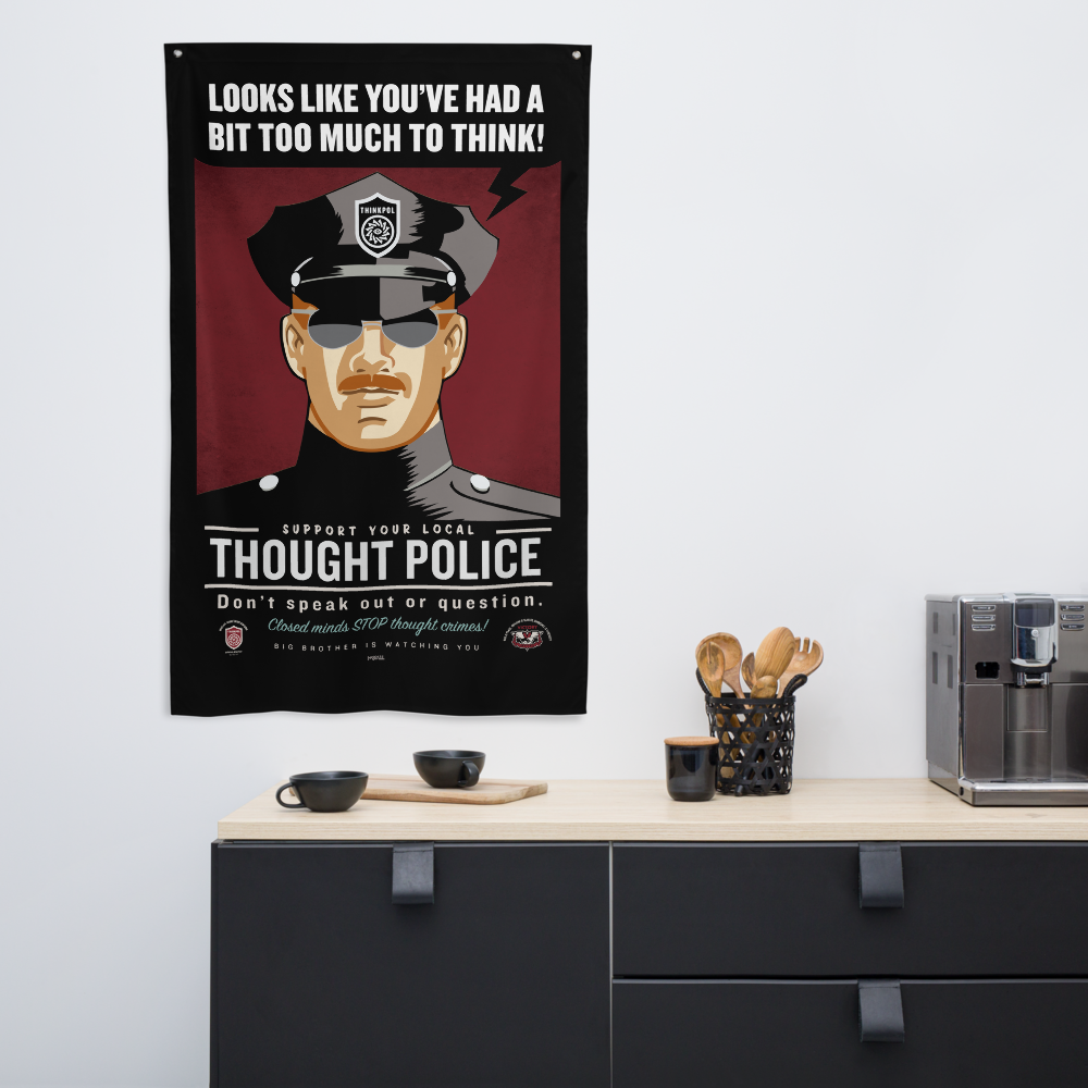 Thought Police Wall Flag