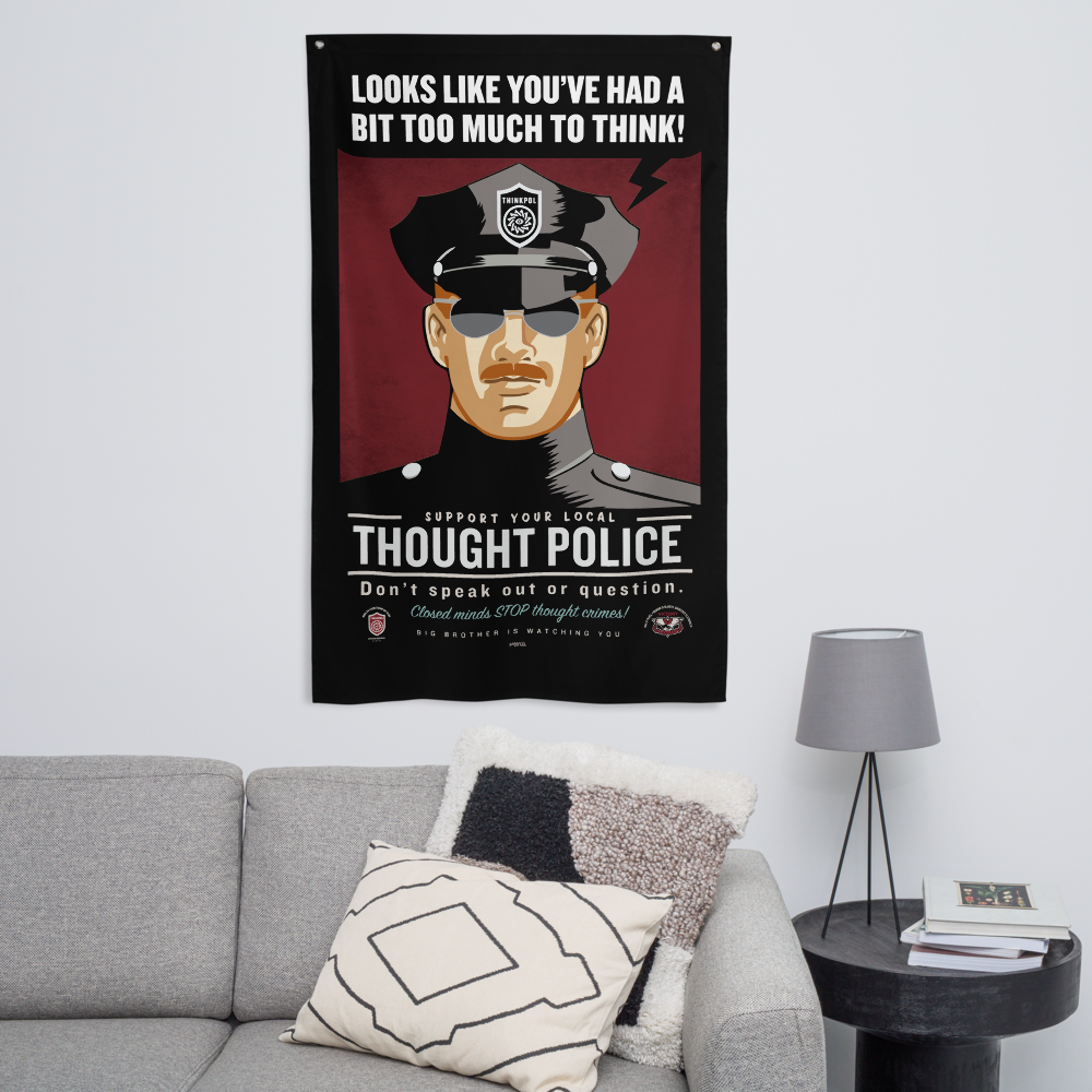 Thought Police Wall Flag