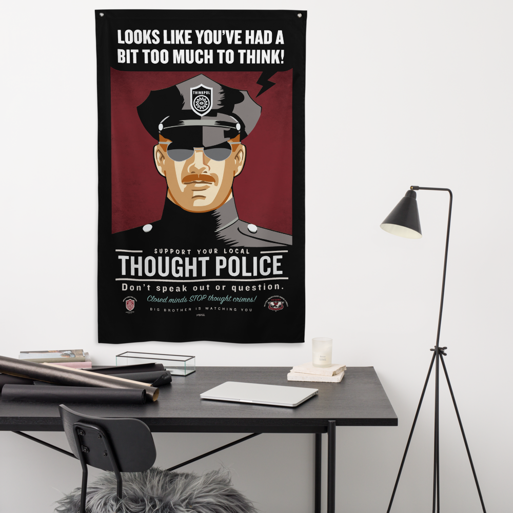Thought Police Wall Flag
