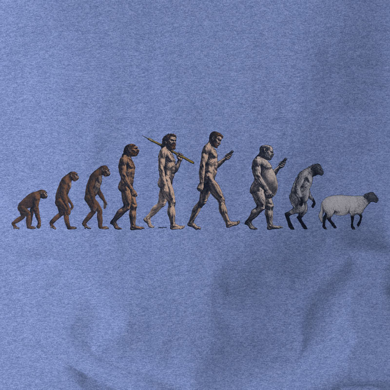 March of Devolution Sheeple Tri-Blend Track Shirt