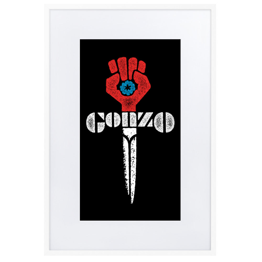 Gonzo Fist Framed Print With Mat