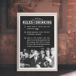 Mencken's Rules for Drinking Poster