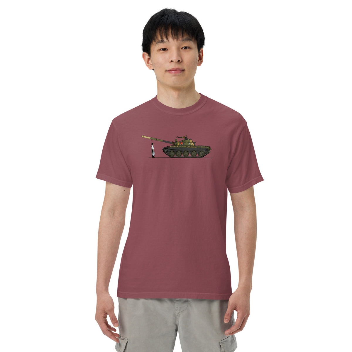 Tank Man Men’s Garment-dyed Heavyweight T-shirt