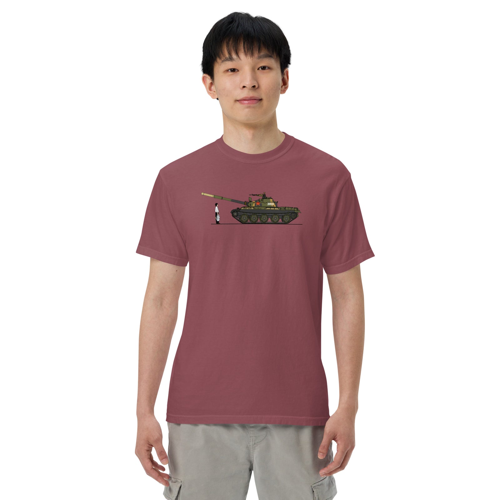 Tank Man Men’s Garment-dyed Heavyweight T-shirt