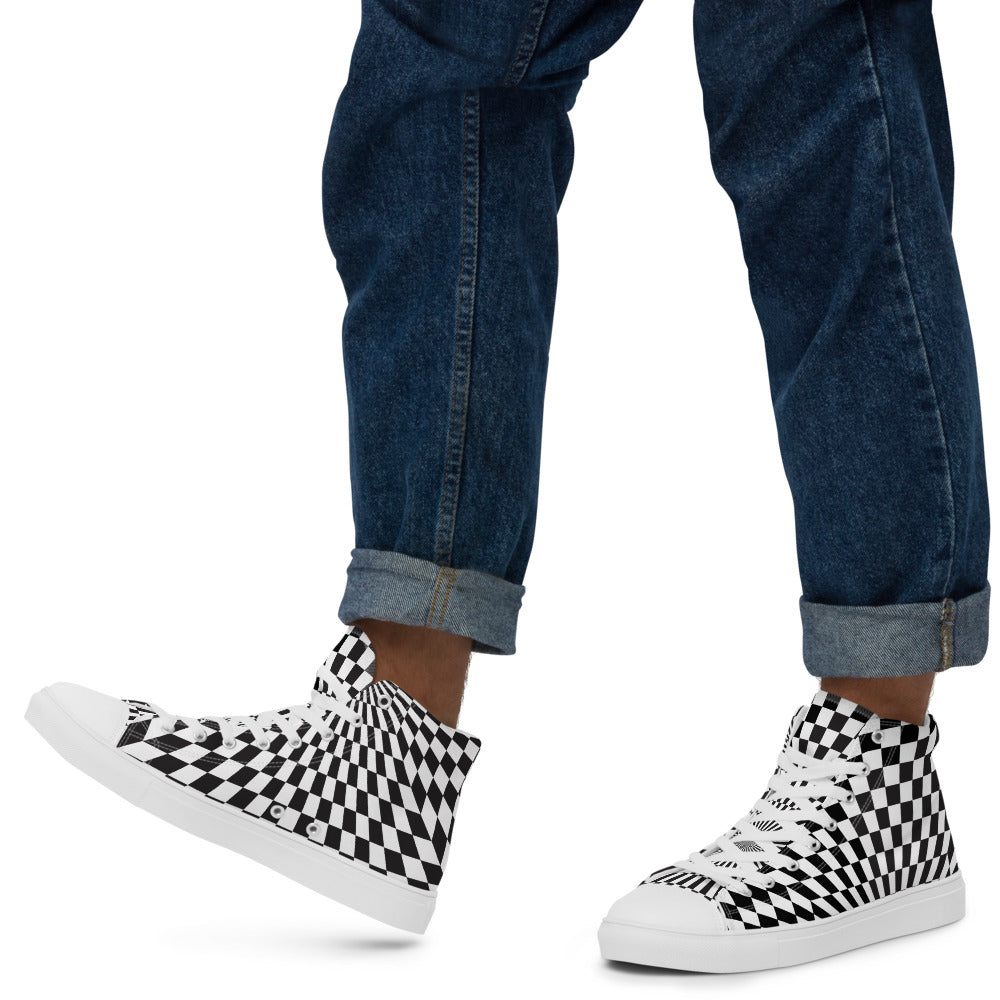 Illusion Men’s High Top Canvas Shoes