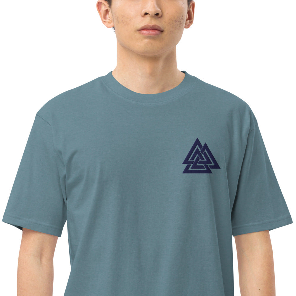 Valknut Men’s Heavyweight Embroidered T-Shirt