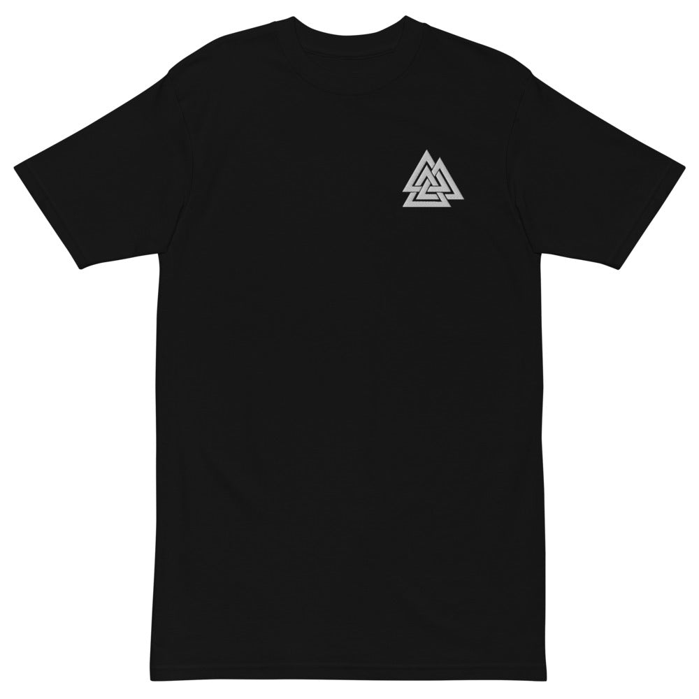 Valknut Men’s Heavyweight Embroidered T-Shirt