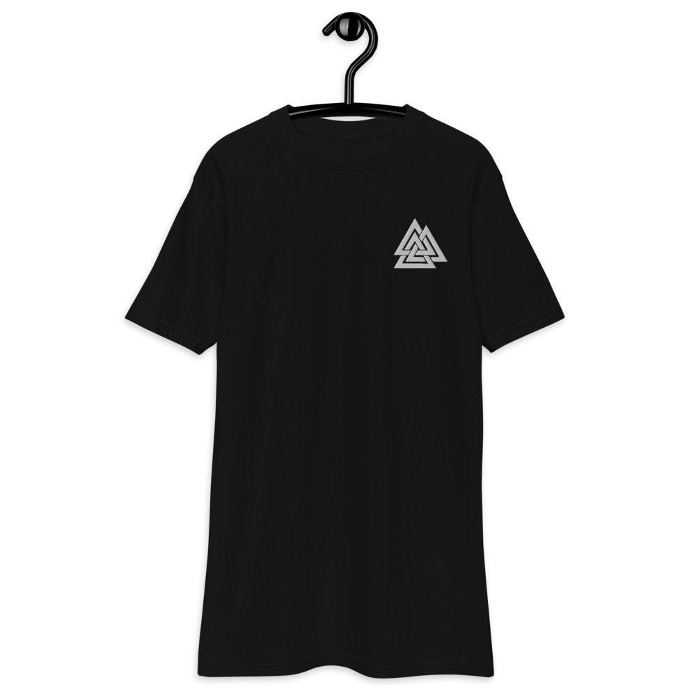 Valknut Men’s Heavyweight Embroidered T-Shirt