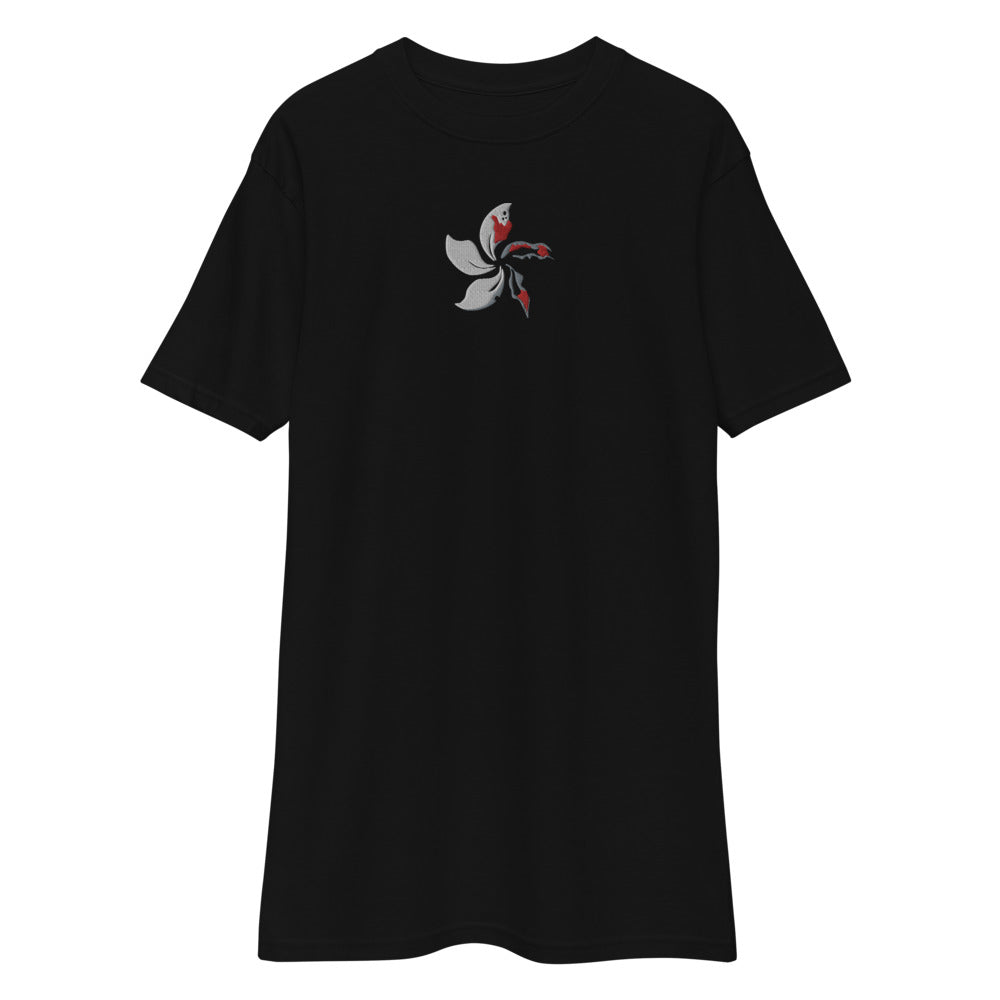 Black Bauhinia Heavyweight Embroidered T-Shirt