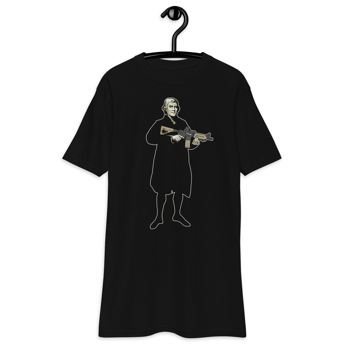 Thomas Jefferson With An M4 Men’s Heavyweight Men&#39;s T-Shirt