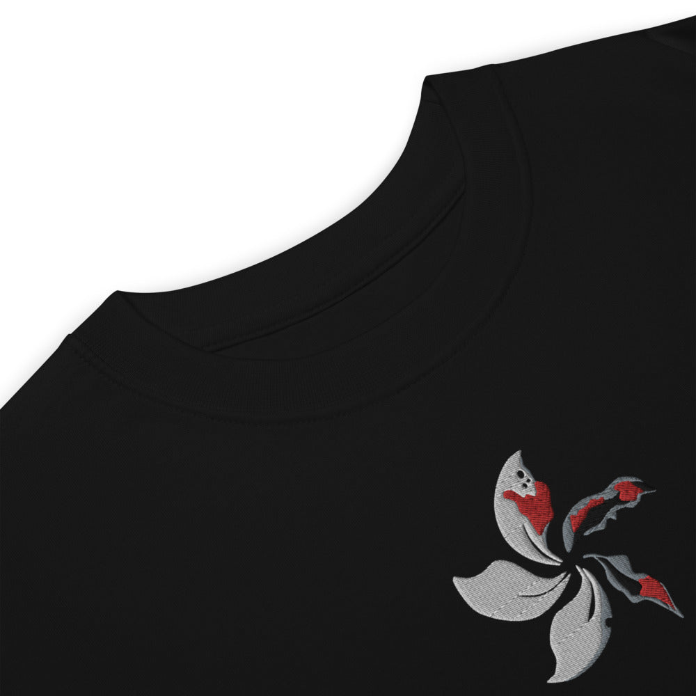 Black Bauhinia Heavyweight Embroidered T-Shirt