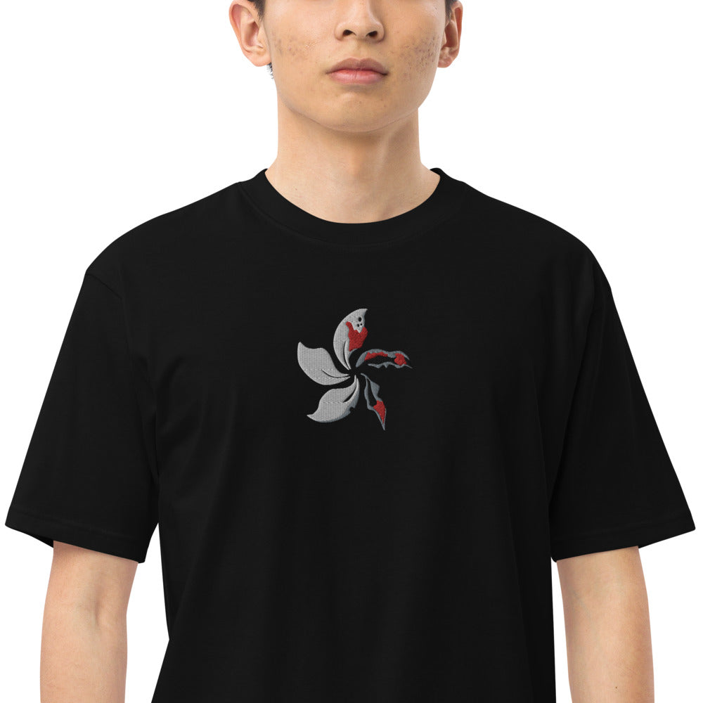 Black Bauhinia Heavyweight Embroidered T-Shirt