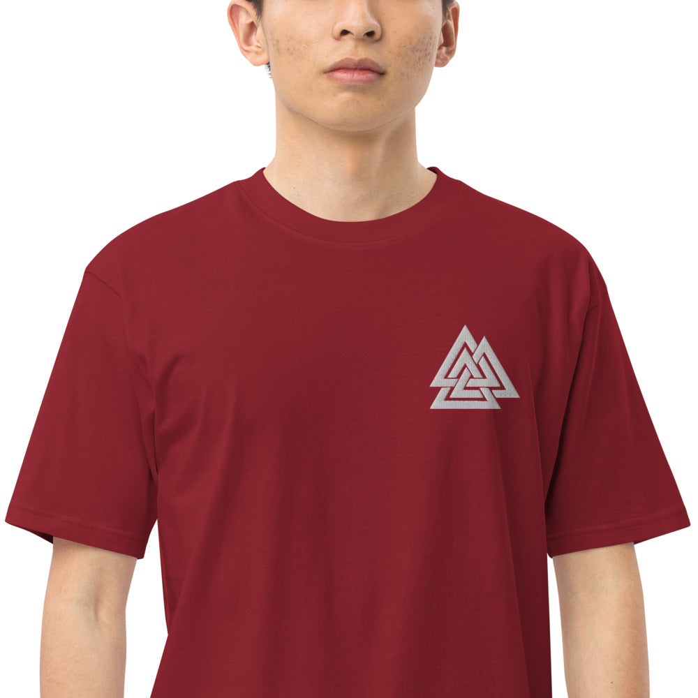 Valknut Men’s Heavyweight Embroidered T-Shirt