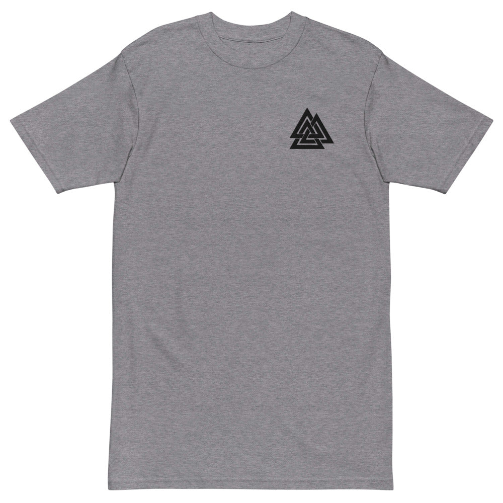 Valknut Men’s Heavyweight Embroidered T-Shirt