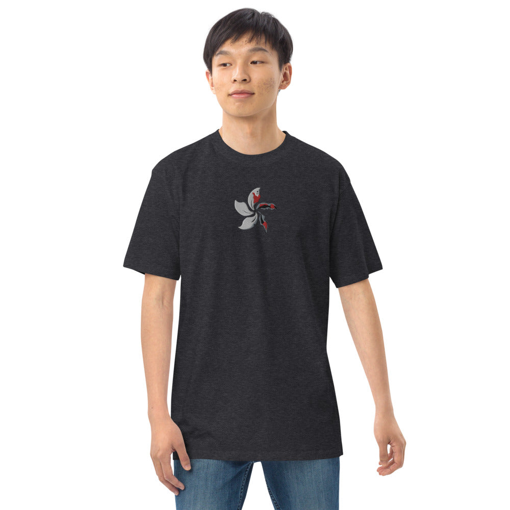 Black Bauhinia Heavyweight Embroidered T-Shirt