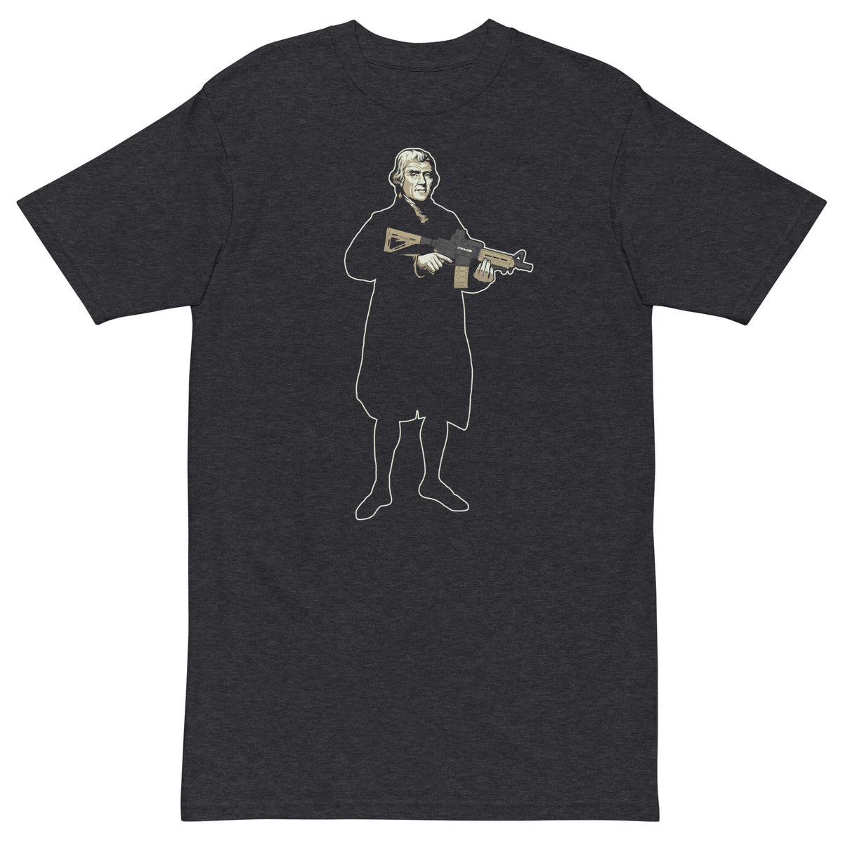 Thomas Jefferson With An M4 Men’s Heavyweight Men&#39;s T-Shirt