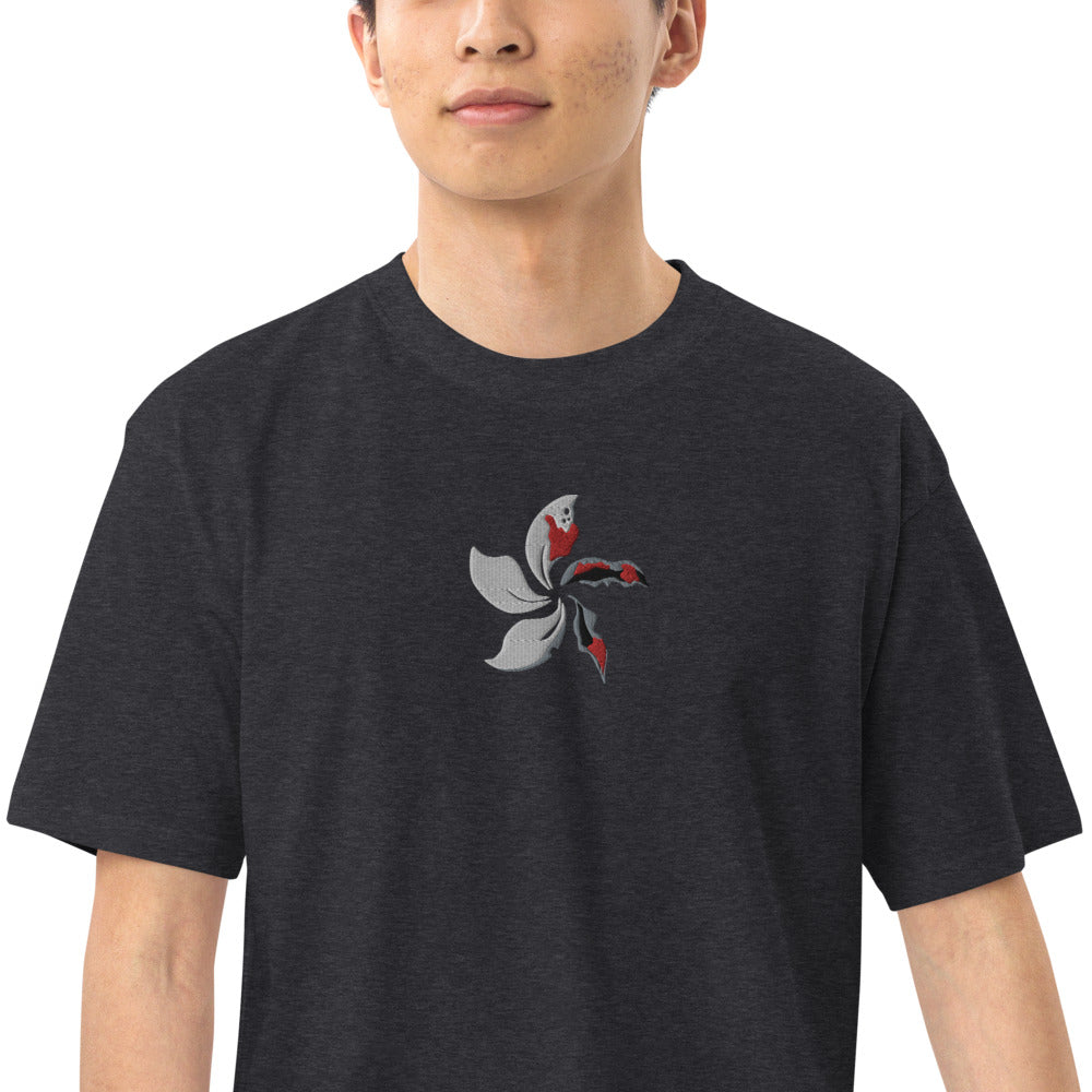 Black Bauhinia Heavyweight Embroidered T-Shirt
