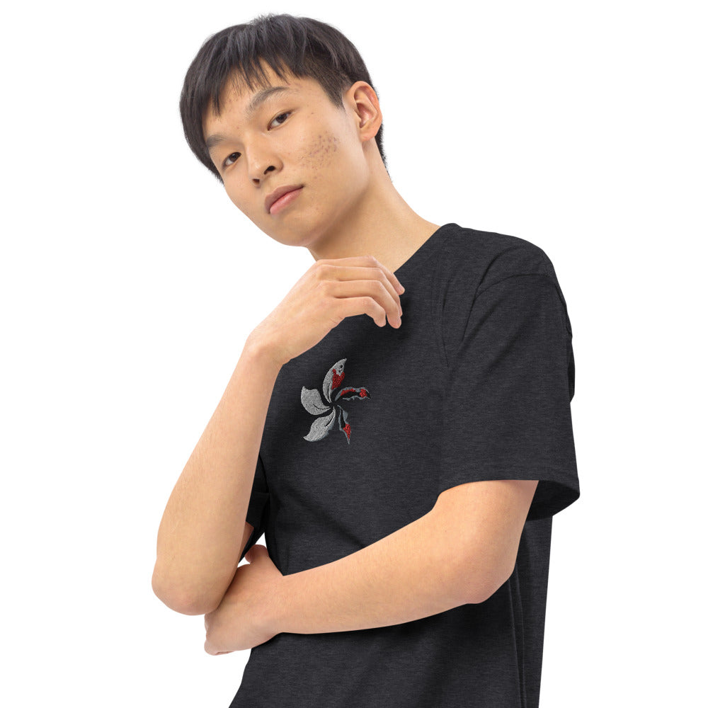 Black Bauhinia Heavyweight Embroidered T-Shirt