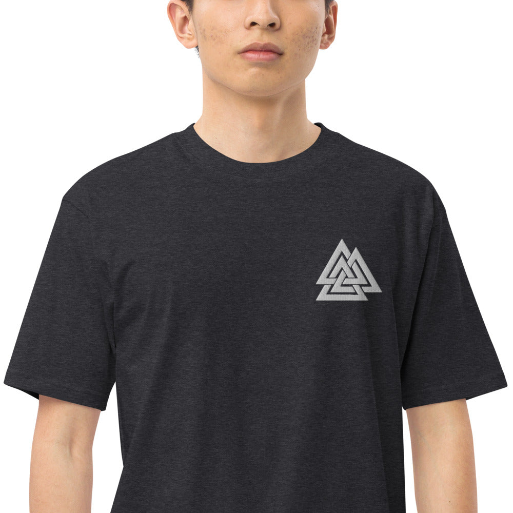 Valknut Men’s Heavyweight Embroidered T-Shirt