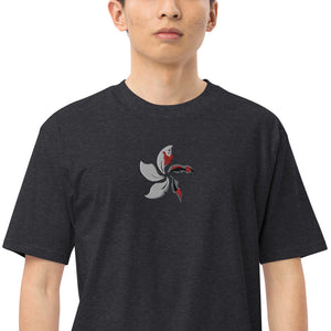 Black Bauhinia Heavyweight Embroidered T-Shirt