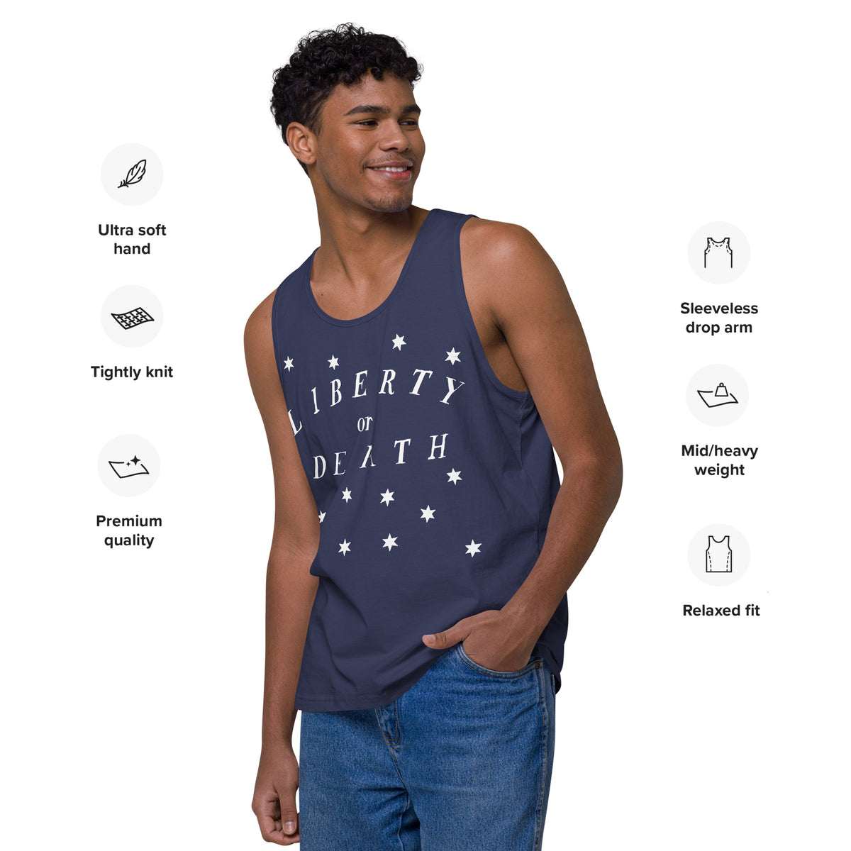Liberty or Death Vintage Men’s Premium Tank Top