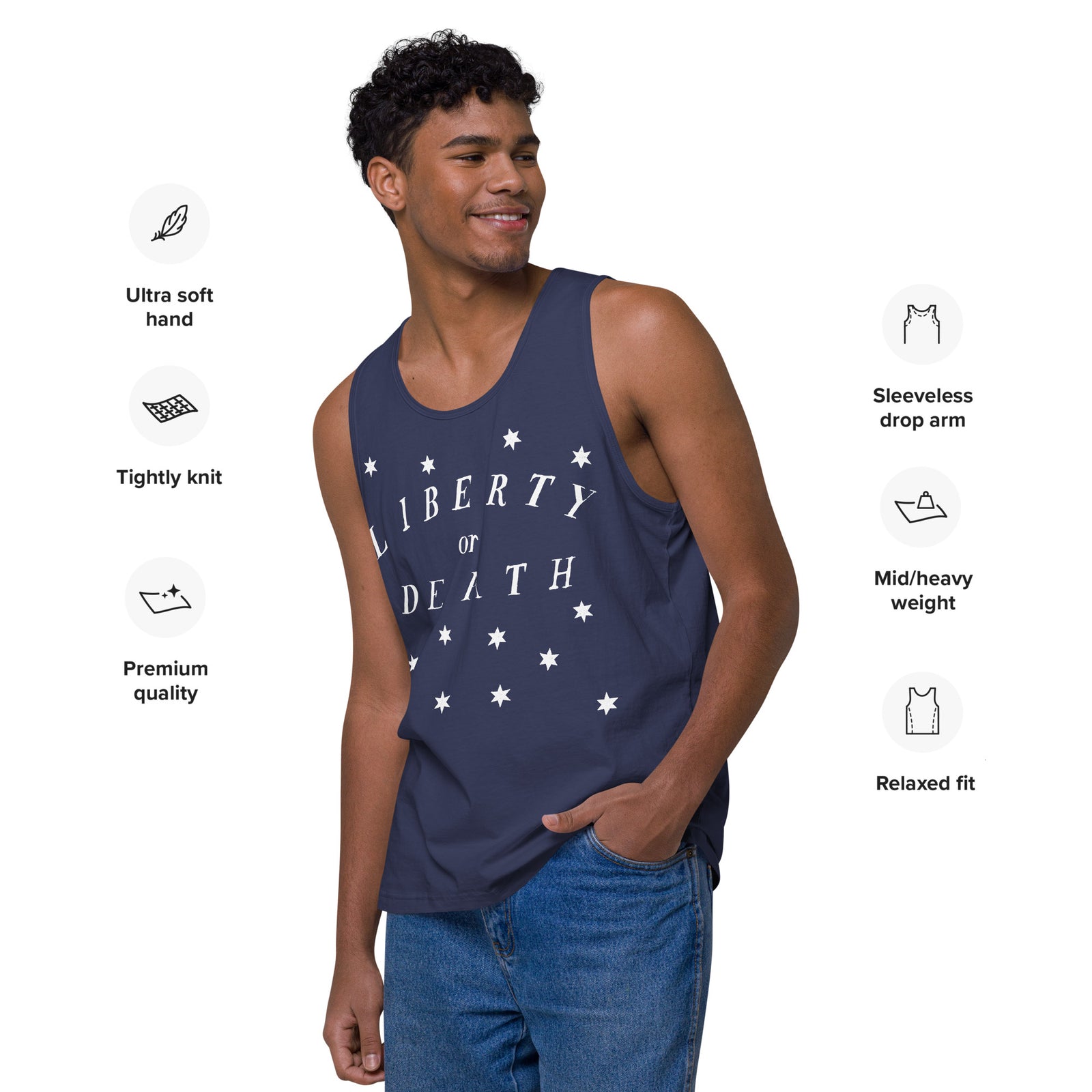 Liberty or Death Vintage Men’s Premium Tank Top