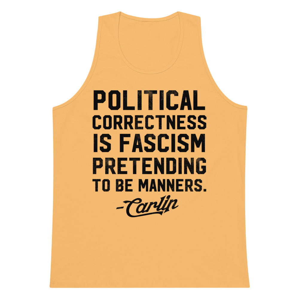George Carlin Political Correctness Quote Men’s Gym Tank Top