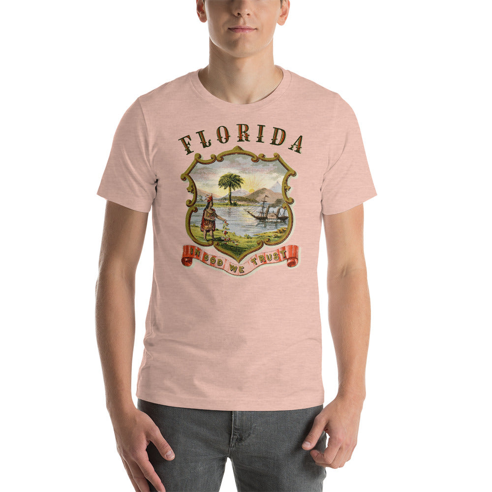 Vintage Florida State Seal Short-Sleeve Unisex T-Shirt