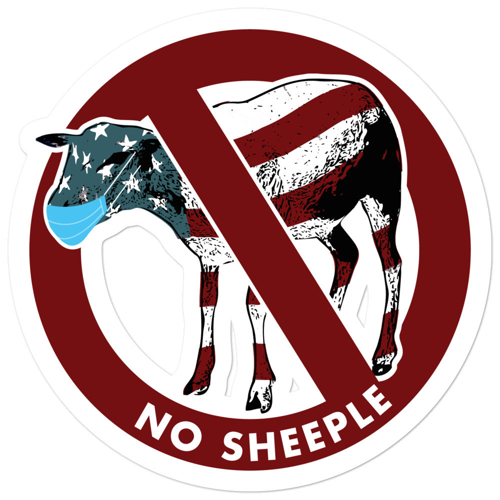 No Sheeple Maskie Sticker