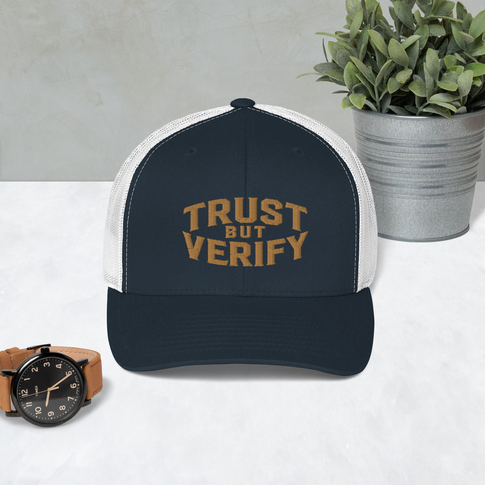 Trust But Verify Trucker Cap