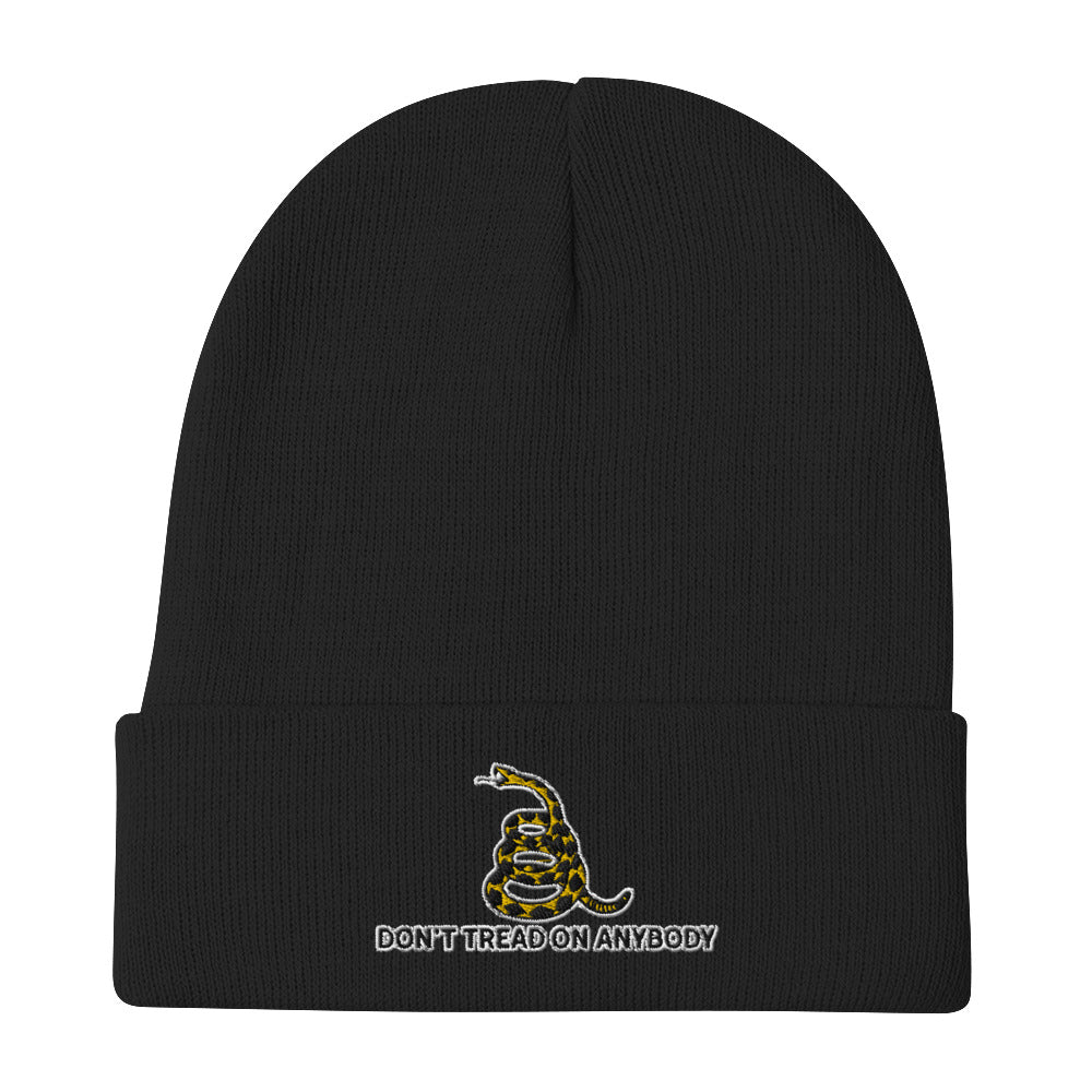 Don&#39;t Tread On Anybody Embroidered Beanie