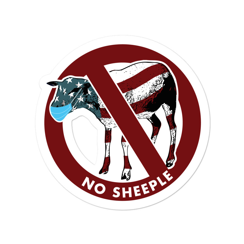 No Sheeple Maskie Sticker