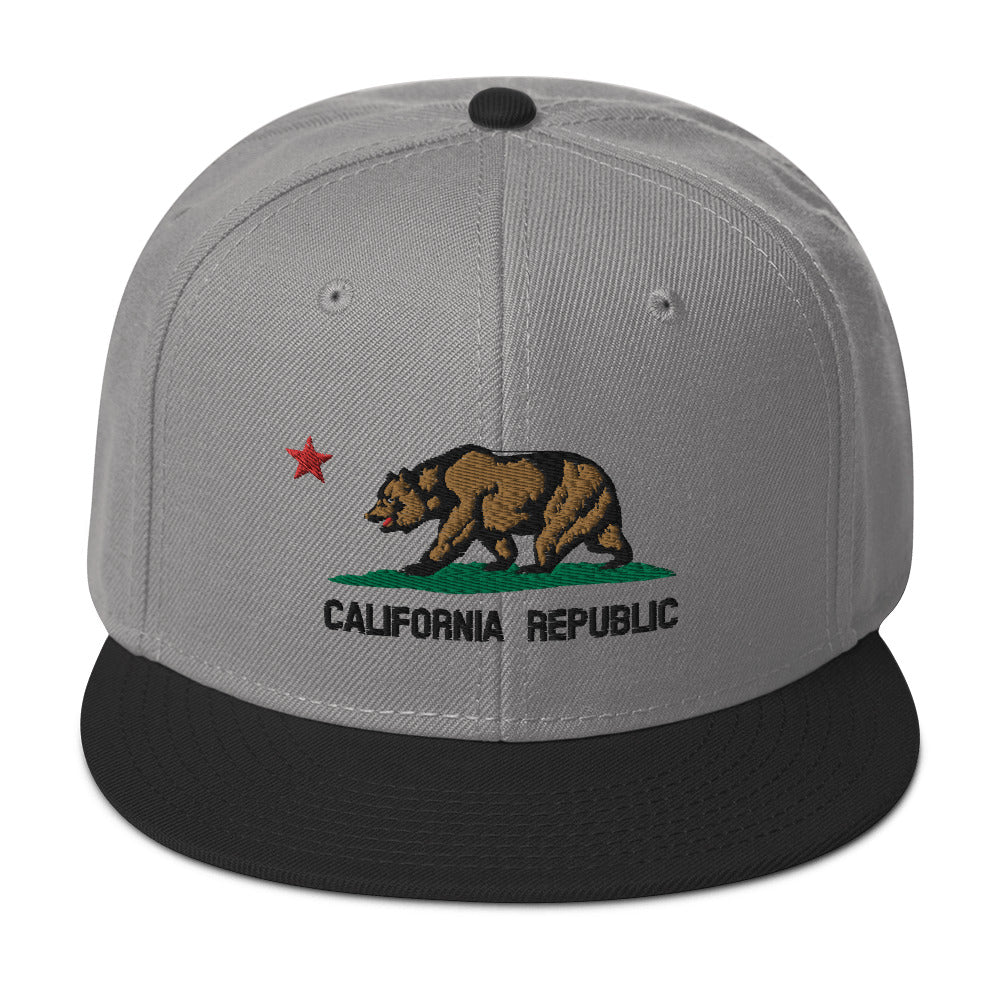 California Republic Flag Snapback Hat