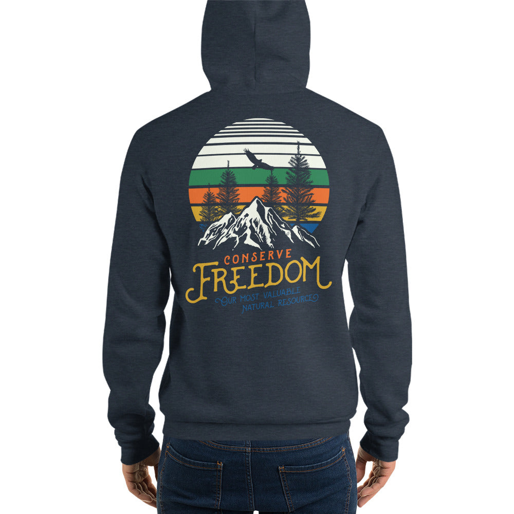 Conserve Freedom Sponge Fleece Unisex Hoodie Sweatshirt