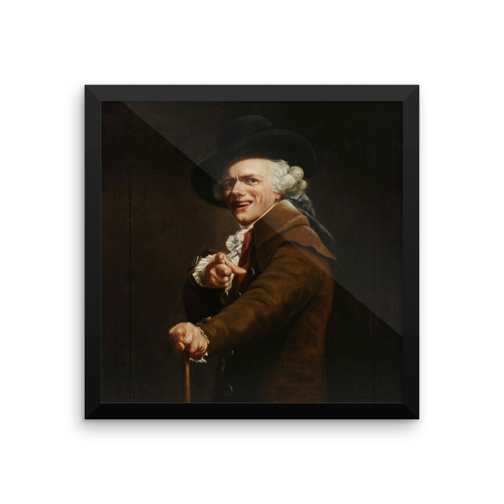 Portrait de l'artiste sous les traits d'un moqueur Framed Print