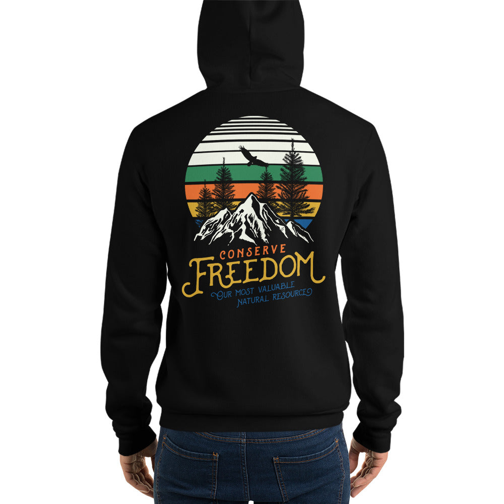 Conserve Freedom Sponge Fleece Unisex Hoodie Sweatshirt