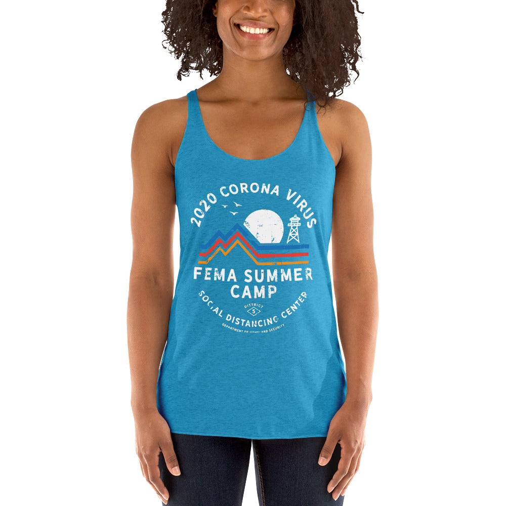 2020 Coronavirus FEMA SUmmer Camp Women's Racerback Tank