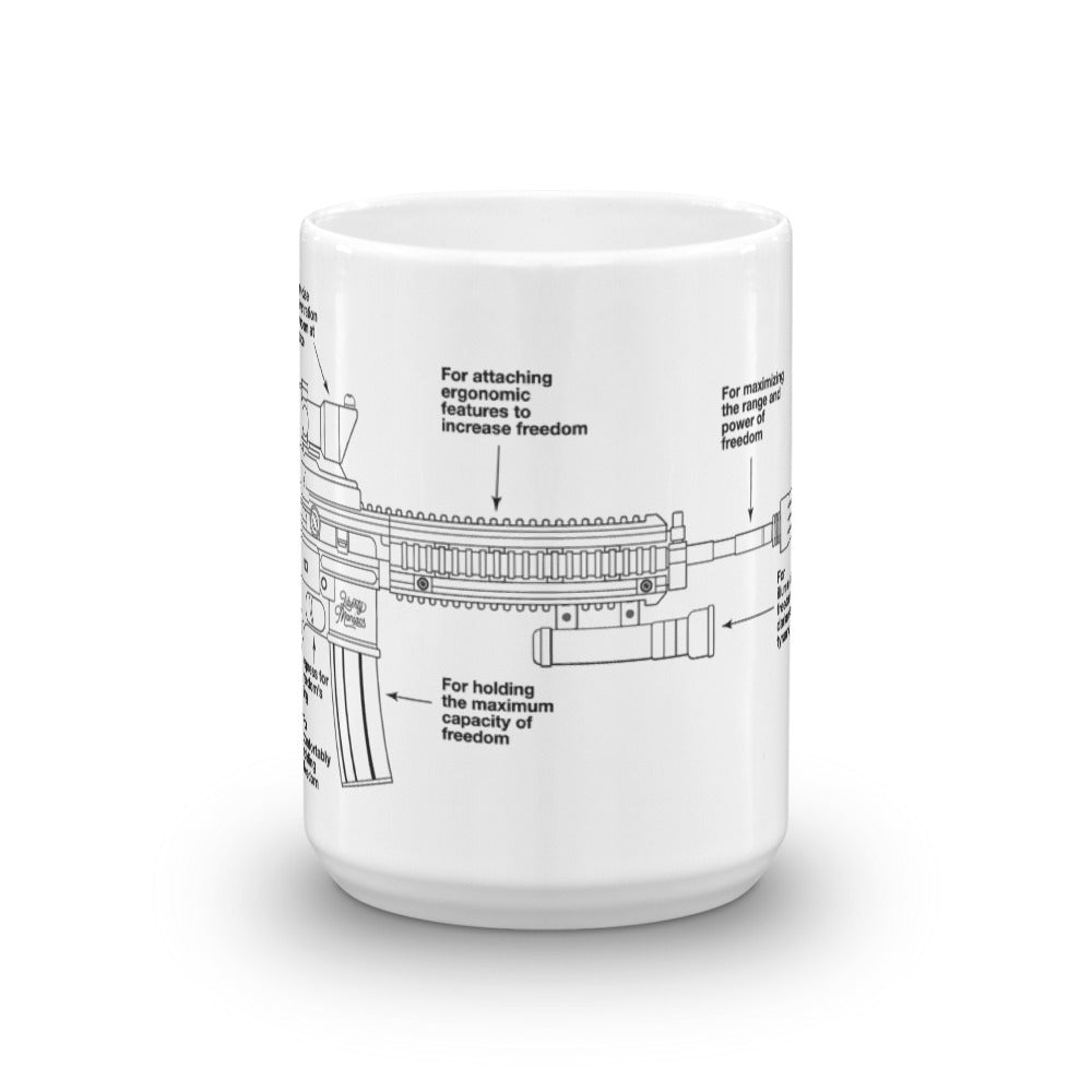 Parts of Freedom Schematic Coffee Mug
