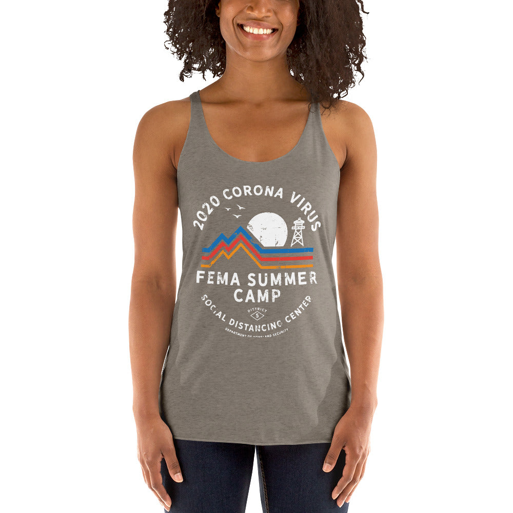 2020 Coronavirus FEMA SUmmer Camp Women&#39;s Racerback Tank