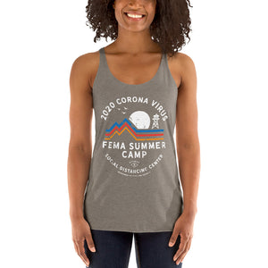2020 Coronavirus FEMA SUmmer Camp Women's Racerback Tank