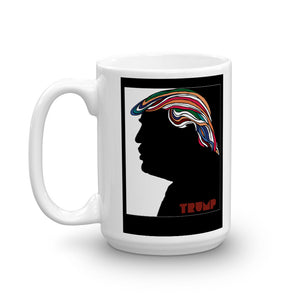 Donald Trump Psychedelic Hair Milton Glaser Parody Mug