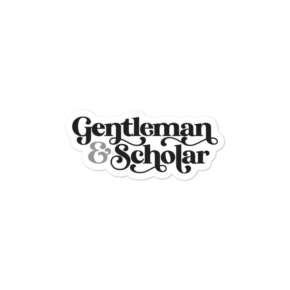 Gentleman &amp; Scholar Sticker