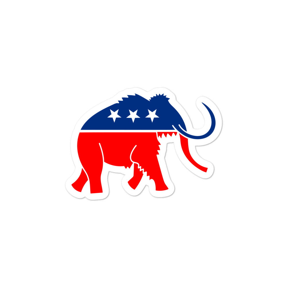 Wooly Mammoth Political Party Sticker