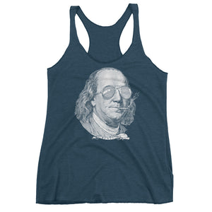 Ben Franklin Now This Is A Political Party Ladies Tri-blend Tank Top