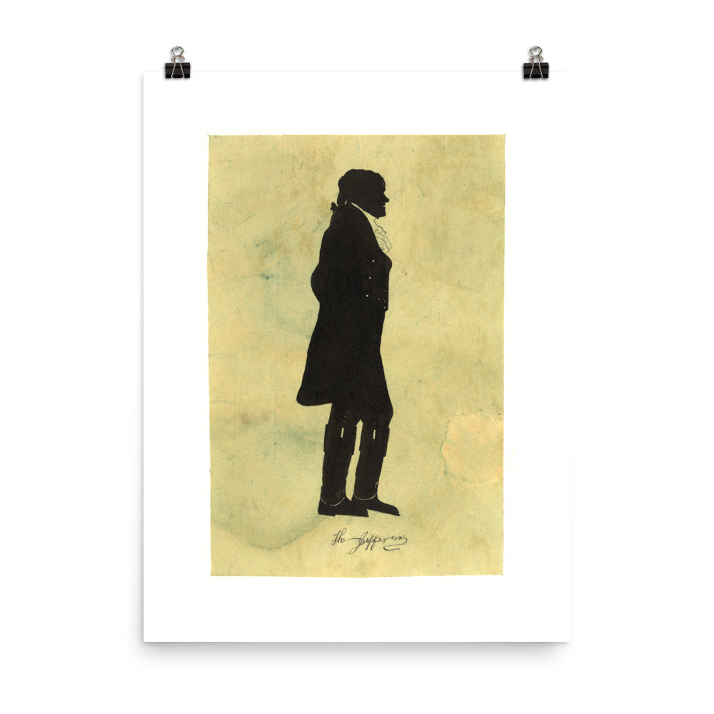 Thomas Jefferson Silhouette by John Marshal Print